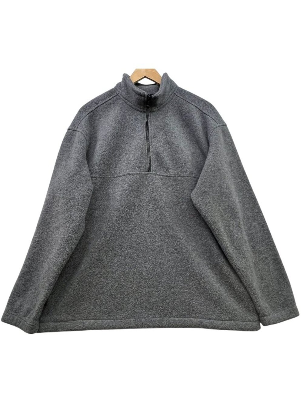 Eddie Bauer Men's Quarter-Zip Fleece Pullover Sweatshirt Long Sleeve Size M Gray